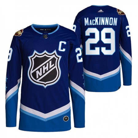 Camisola Colorado Avalanche Nathan MacKinnon 29 2022 NHL All-Star Azul Authentic - Homem
